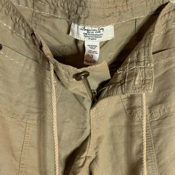 Excellent Condition: American Rag Linen Pants Sz 3 Color: Khaki - Picture 3 of 3